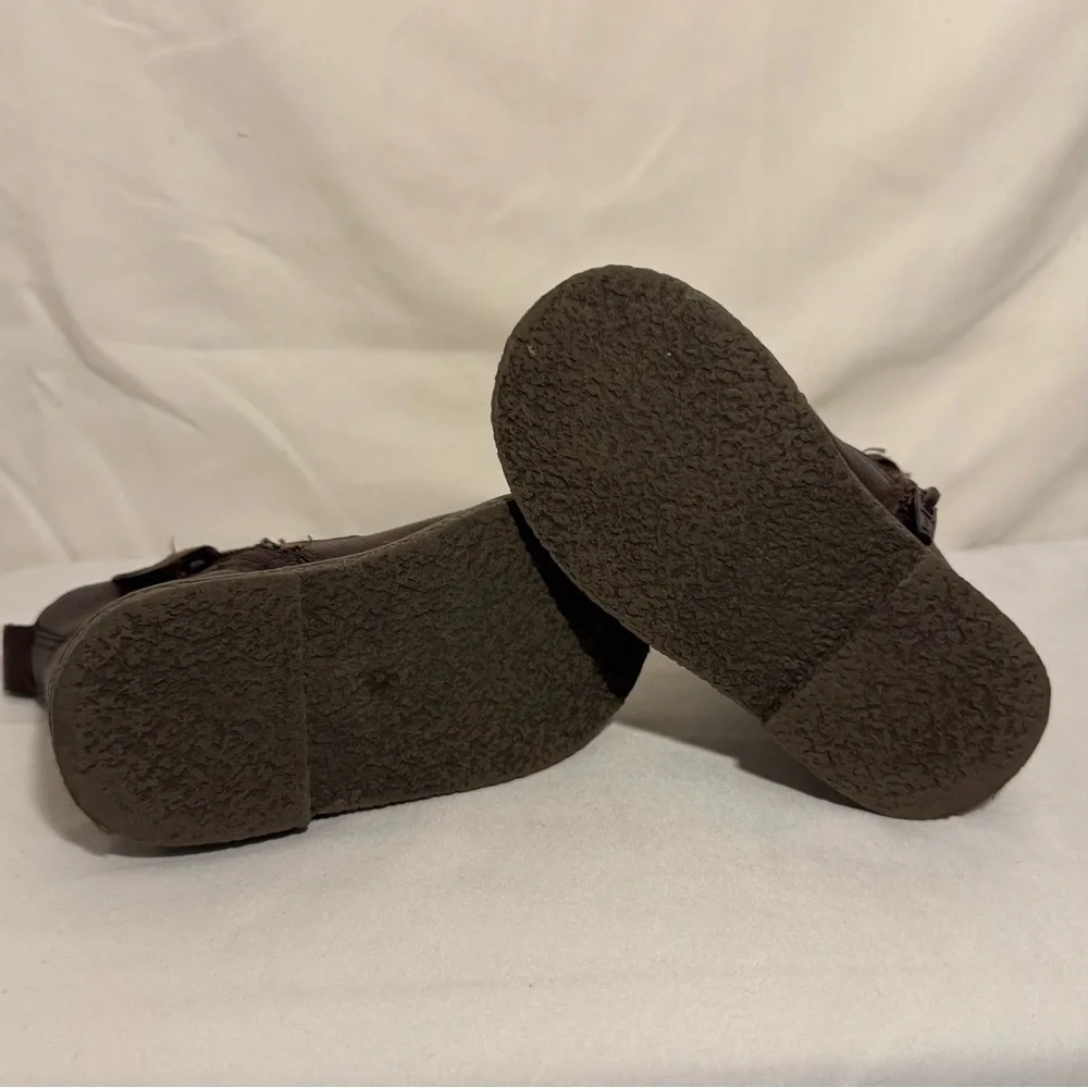 GAP Shoes Chelsea Brown Zip Cowboy Boots With Fleece‎ Lining Size 7C